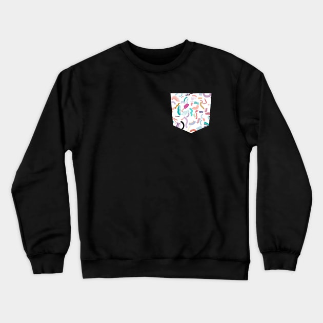 Pocket- marker curly Crewneck Sweatshirt by ninoladesign